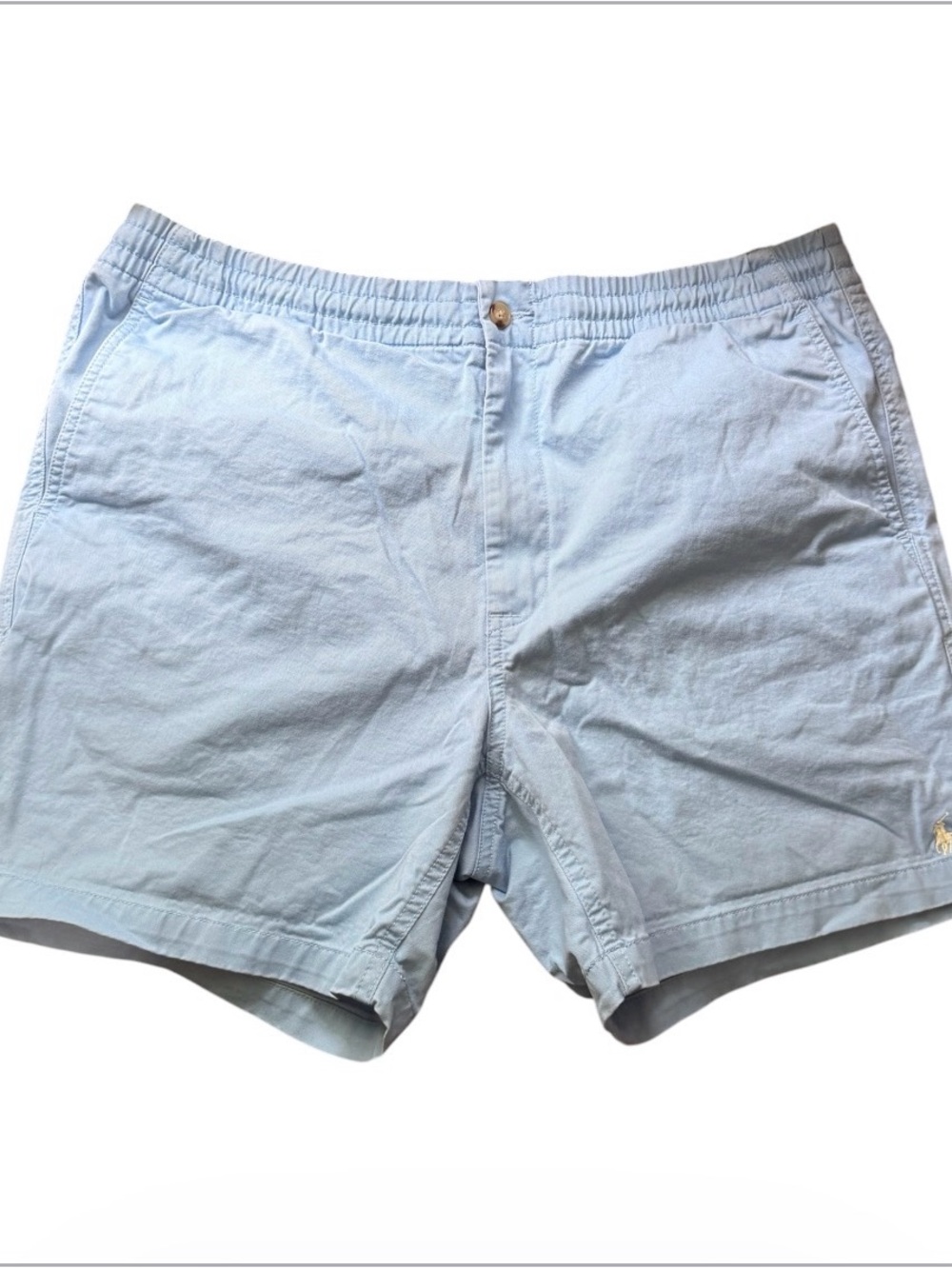 Polo by Ralph Lauren Pastel Blue Cotton Shorts With Drawstring